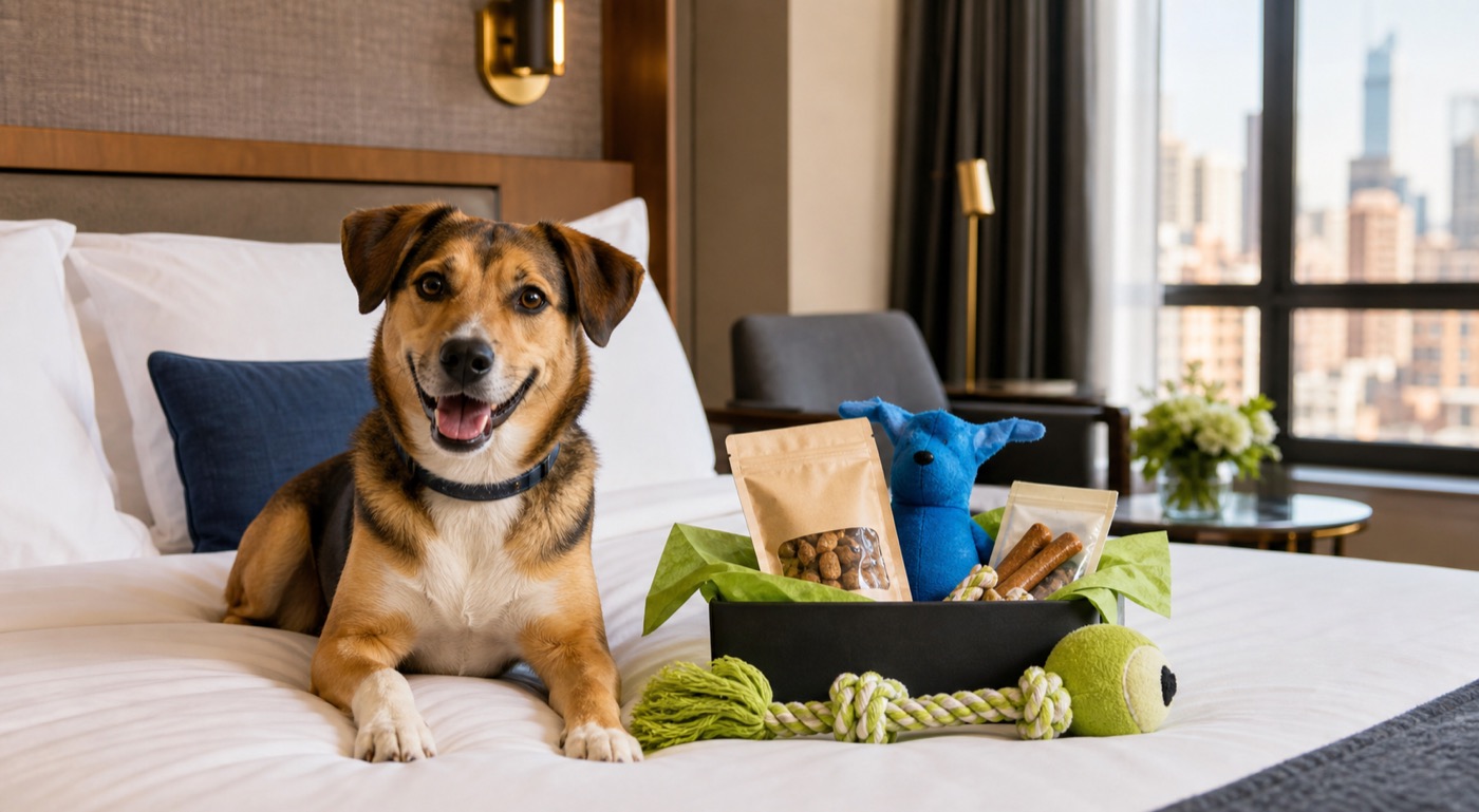 Hotel dog welcome experience